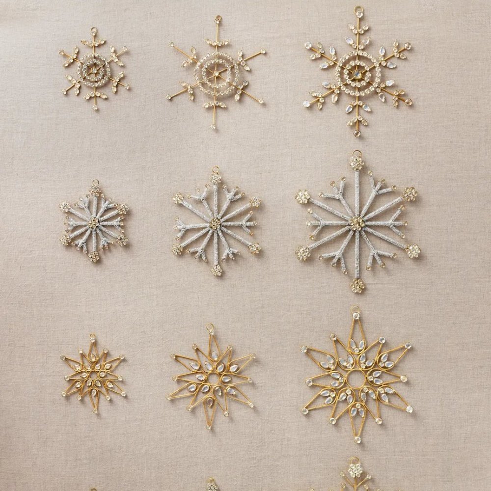 BRAND NEW Balsam Hill Antique Snowflake Ornament Sets (2 sets of 12)